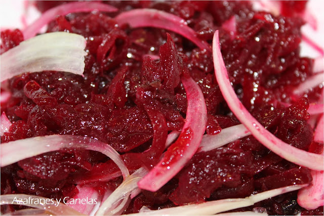 ensalada de remolacha y cilantro