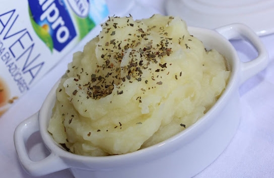 Puré de patata con leche de avena