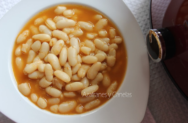 Judías blancas en crockpot - Receta light