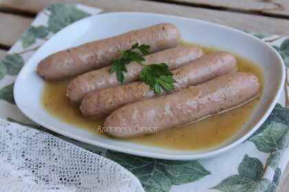 salchichas al vino
