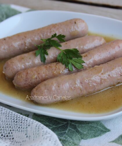 salchichas al vino