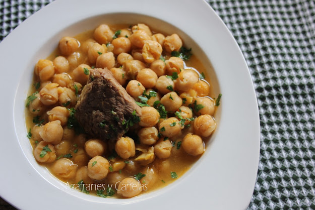 garbanzos en olla lenta