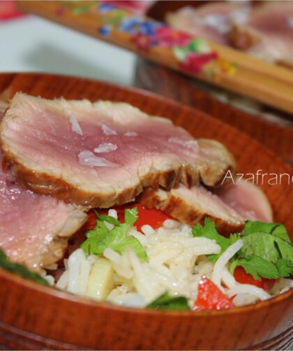 tataki de solomillo de cerdo