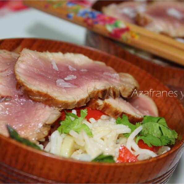 tataki de solomillo de cerdo