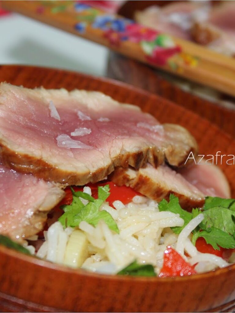 tataki de solomillo de cerdo