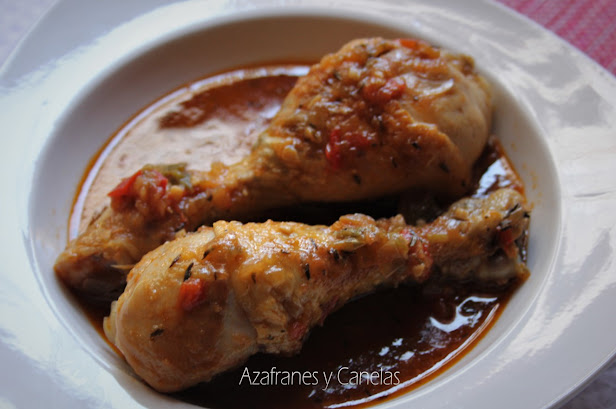 muslos de pollo en salsa