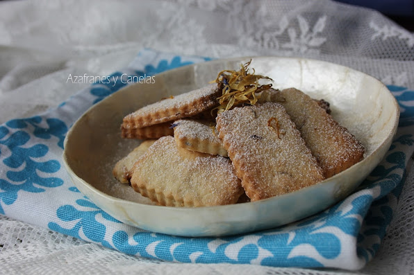 galletas de pétalos de flores