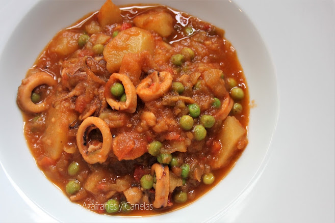 patatas guisadas con calamares