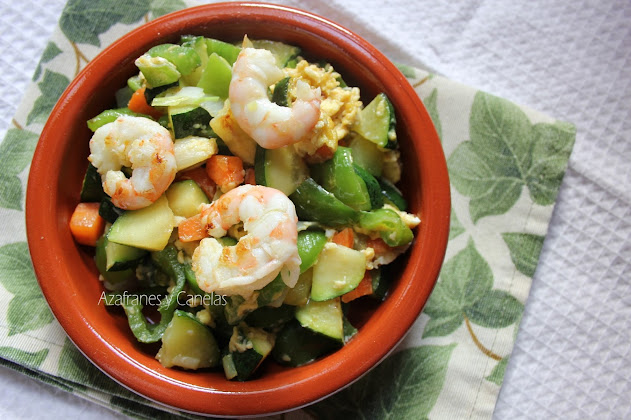  Panaché de Verduras con Langostinos