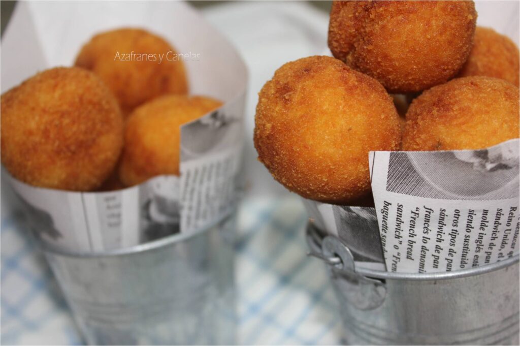 croquetas de patatas y gambas