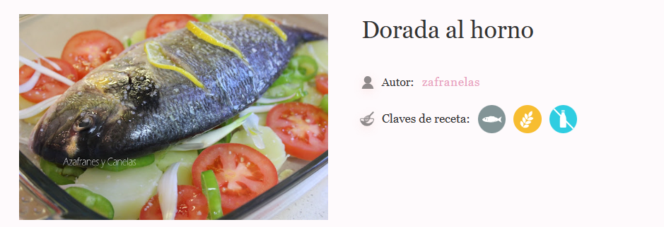 dorada al horno no gluten