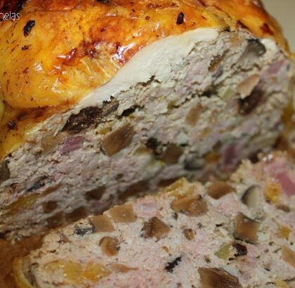 pularda rellena para navidad