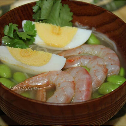 sopa con gambas