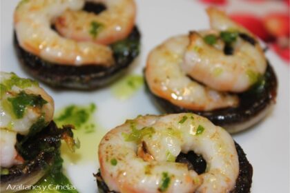 champiñones con gambas