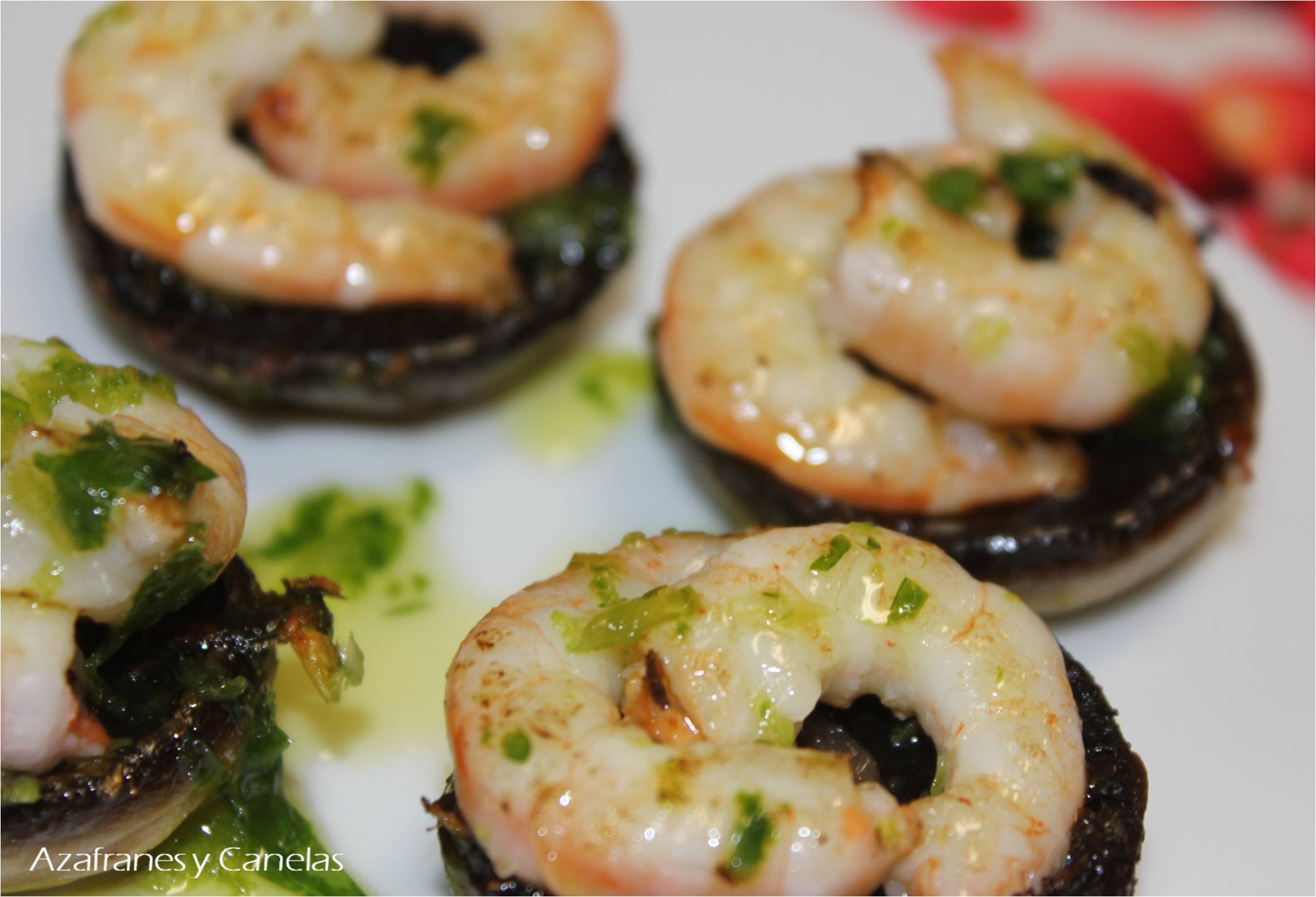 champiñones con gambas