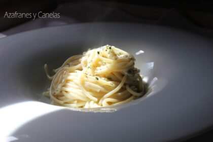 espaguetis con queso