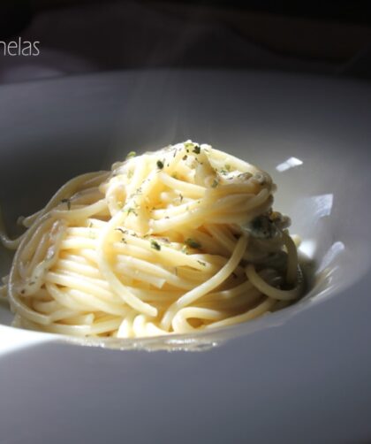 espaguetis con queso