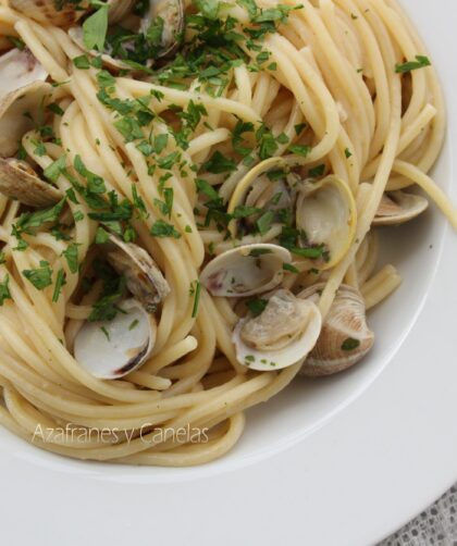 espaguetis con almejas