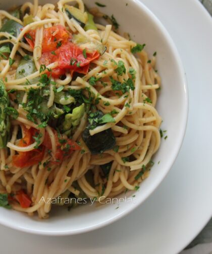 noodles con verduras
