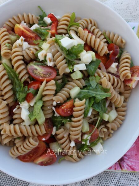 ensalada de pasta integral