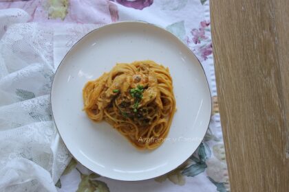 espaguetis con pollo