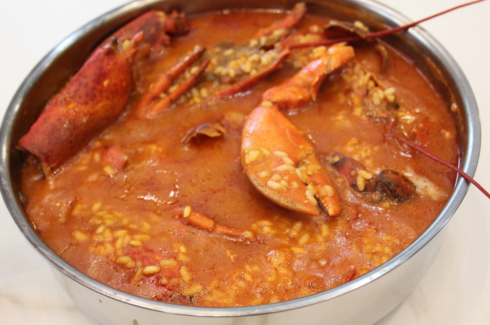 arroz con bogavante caldoso