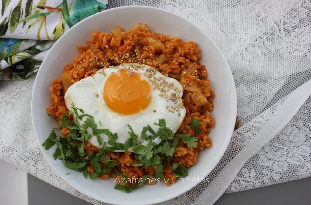 arroz con kimchi, un plato coreano ideal