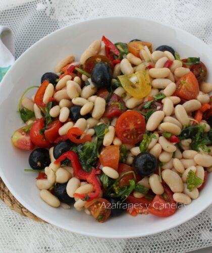 ensalada de judías blancas