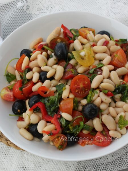 ensalada de judías blancas