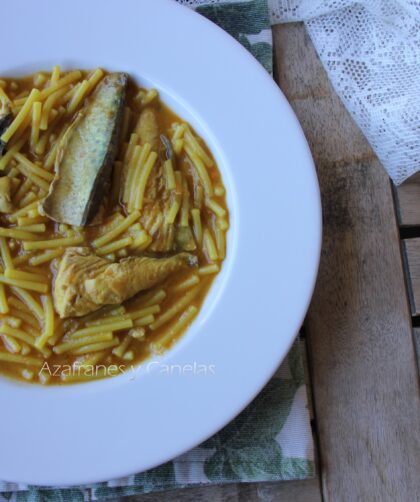 fideos con caballa