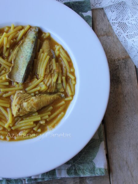 fideos con caballa
