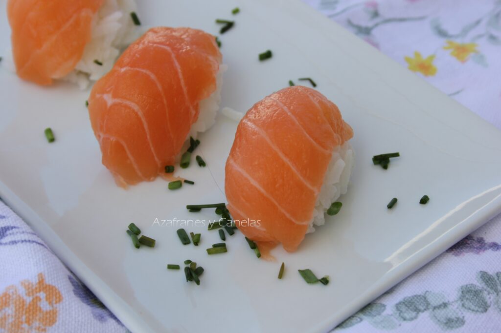 nigiris de salmon
