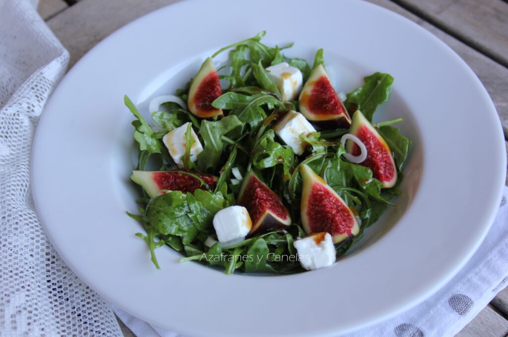 ensalada higos feta y miel
