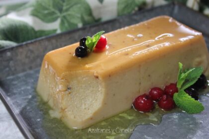 flan de turrón