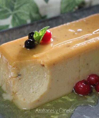 flan de turrón