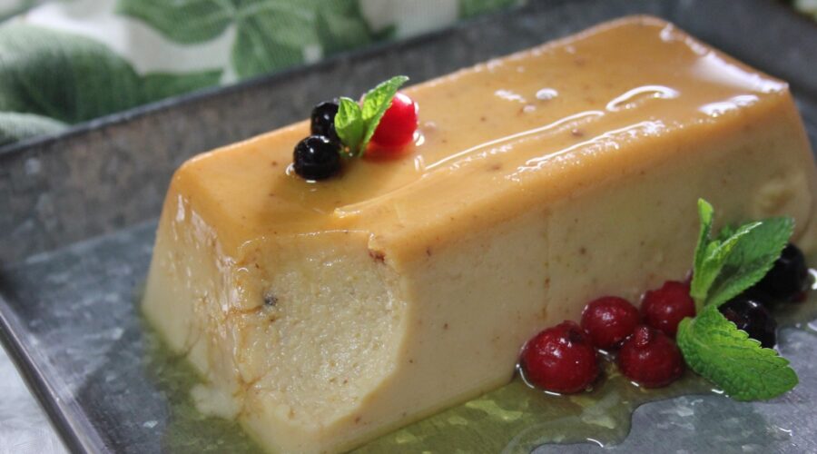 flan de turrón