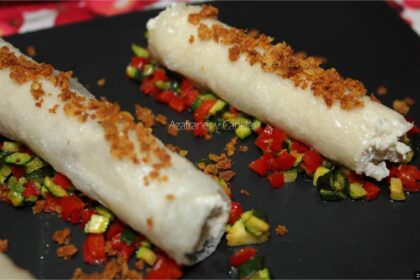 canelón crujiente de pollo