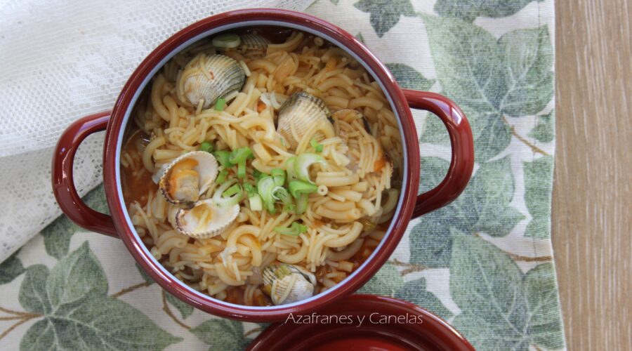 fideos con berdigones
