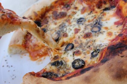 pizza con mozzarella