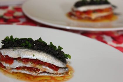 lasaña boquerones