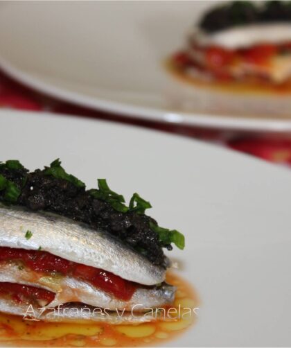 lasaña boquerones