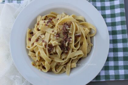 carbonara con jamón