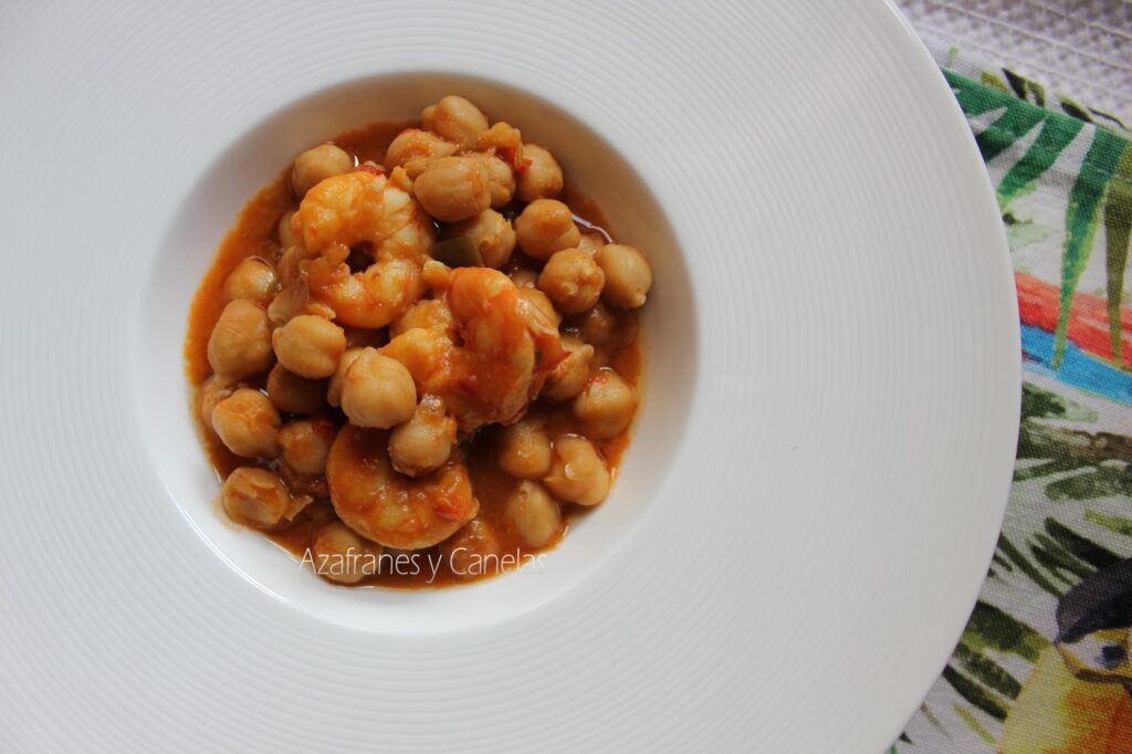 garbanzos con gambones