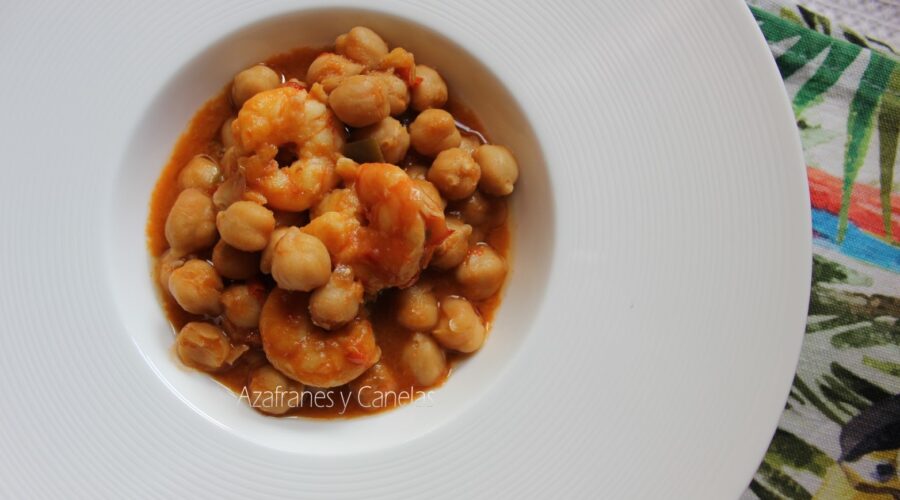 garbanzos con gambones