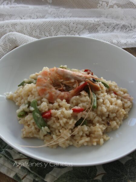 risotto de langostinos