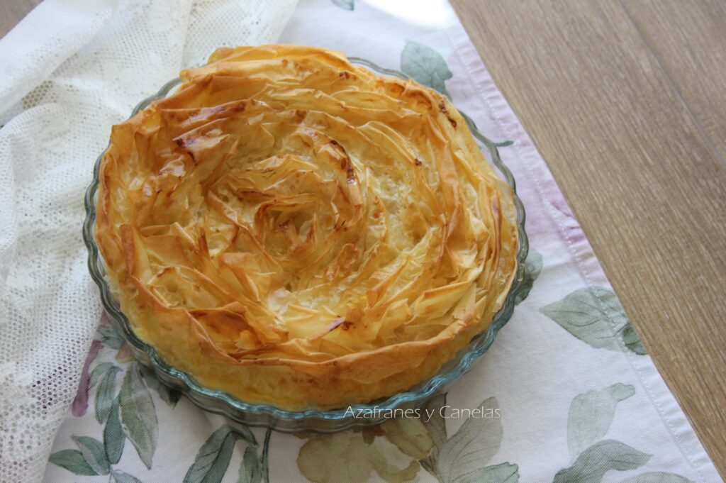 tarta flor de pasta filo